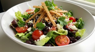 Crispy Tortilla and Black Bean Salad