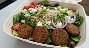 Greek Quinoa Salad with Falafel