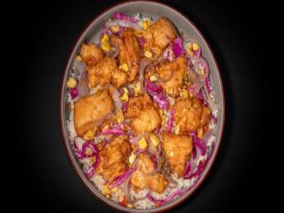 Crispy Soy Garlic Chicken with Rice