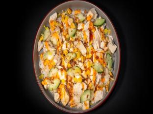 Kimchi Aioli Chicken with Rice