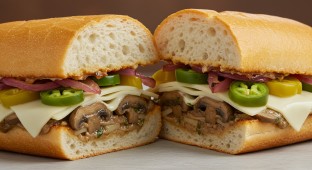 Mushroom and Cheese Sandwich