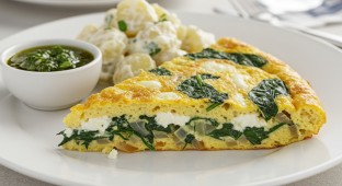 Gluten Free Spinach Frittata with Potato Salad