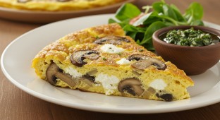 Gluten Free Mushroom Frittata with Green Salad