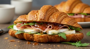 Brie Prosciutto Croissant Sandwich