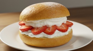 Strawberry Cream Bun
