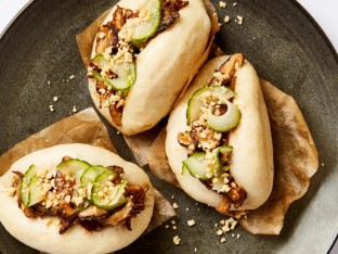 Mushroom Impossible Bao Bun Slider