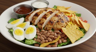 BBQ Chicken Entree Salad with Ranch Dressing