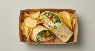 Mexican Turkey and Guacamole Wrap Meal