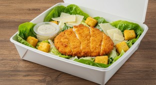 Breaded Chicken Caesar Salad