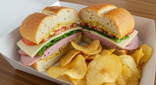 Ham and Swiss Sandwich Meal