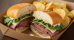 Roast Beef and Provolone Sandwich Meal