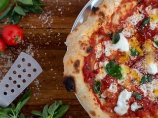 Gluten Free The Marge Pizza and Basic Balsamic Salad