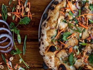 The Jane Pizza and Basic Balsamic Salad