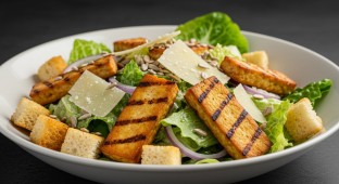 Grilled Tofu Vegan Caesar Salad