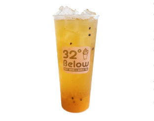 100% Passion Fruit Jasmine Tea with Yakult Popping Boba