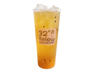 50% Passion Fruit Jasmine Tea with Lychee Jelly