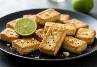 Lime And Garlic Crispy Tofu