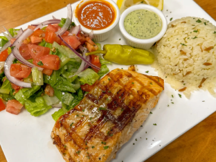 Dairy Free Salmon Plate (With Hummus)