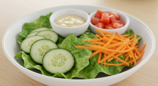 Side Green Salad (Tomatoes on the Side)