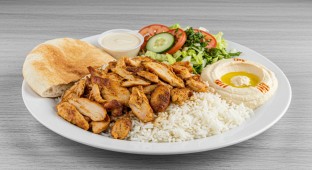 Chicken Shawarma Full Rice Plate with Veggies