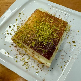 Flan (Kazan Dibi) with Pistachio and Cinnamon
