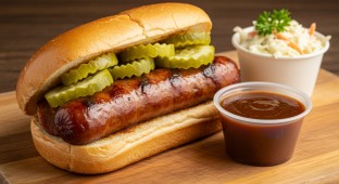 Sausage Sandwich Box with Coleslaw