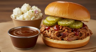 Pork Sandwich Box with Potato Salad