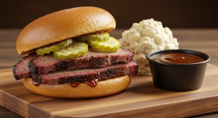 Brisket Sandwich Box with Potato Salad