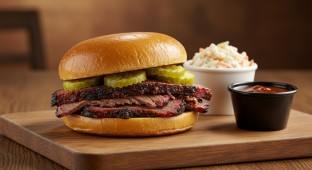 Brisket Sandwich Box with Coleslaw