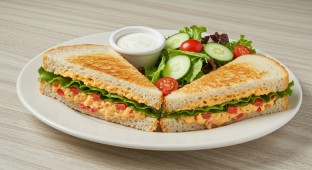 Pimento Cheese Sandwich with Side Salad