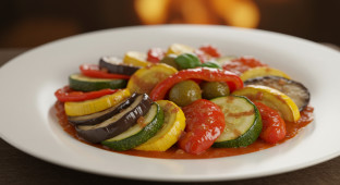 Italian Eggplant Ratatouille in Hearty Tomato Sauce