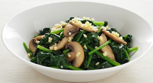 Spinach Garlic and Mushrooms