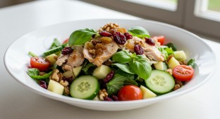 Fields Greens Salad with Roasted Chicken