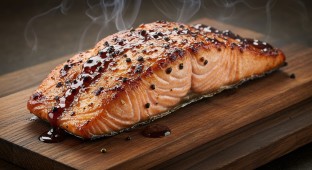 Mahogany BBQ Roasted Salmon