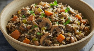 Dirty Portabella Wild Rice Pilaf