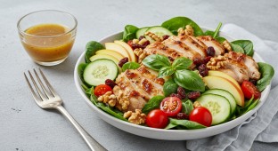 Fields Greens Salad with Roasted Chicken