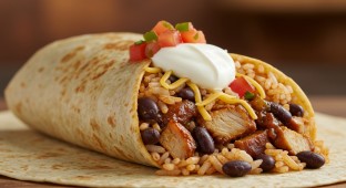 Jamaican Jerk Chicken Burrito