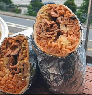 Individual Burrito with Sweet and Spicy Pork
