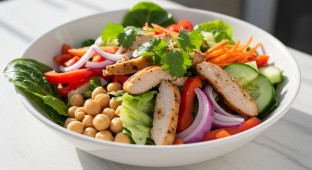 Grilled Chicken Garbanzo Salad