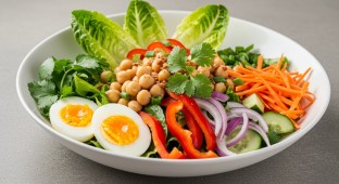 Egg and Garbanzo Salad