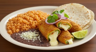 Cheese Stuffed Chile Relleno Meal