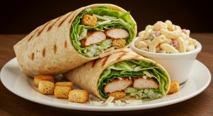 The Hail, Caesar! Wrap with Macaroni Salad