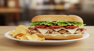 Chicken Bacon Ranch Sandwich with Chips
