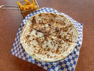 Chicken Shawarma Quesadilla with Fries