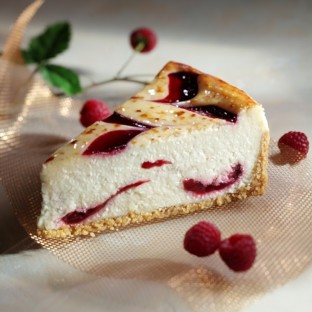 Raspberry White Chocolate Cheesecake