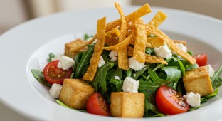 Arugula Entree Salad with Tofu and House Vinaigrette