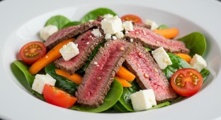 Spinach Salad with Ribeye and House Vinaigrette