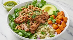Paleo Bowl Boxed Meal with Pulled Pork