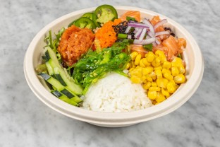 Spicy Up Poke Bowl with Spicy Mayo