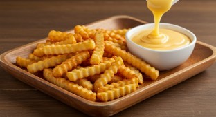 Cooper White American Cheese Fries Tray